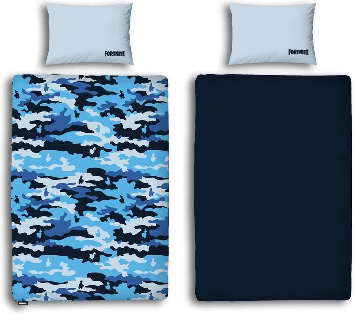 Fortnite Dekbedovertrek Camlam - 140x200 - 100% Katoen - Blauw - Dekbedovertrek Kinderen 1 Fortnite Dekbedovertrek Camlam - 140x200 - 100% Katoen - Blauw - Dekbedovertrek Kinderen