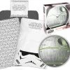 Star Wars Dekbedovertrek, Storm-trooper, 1persoons, 140x200, Katoen, Kussen 65x65 Cm, In Bio Tasje- Incl. Star Wars Wandklok 25cm.