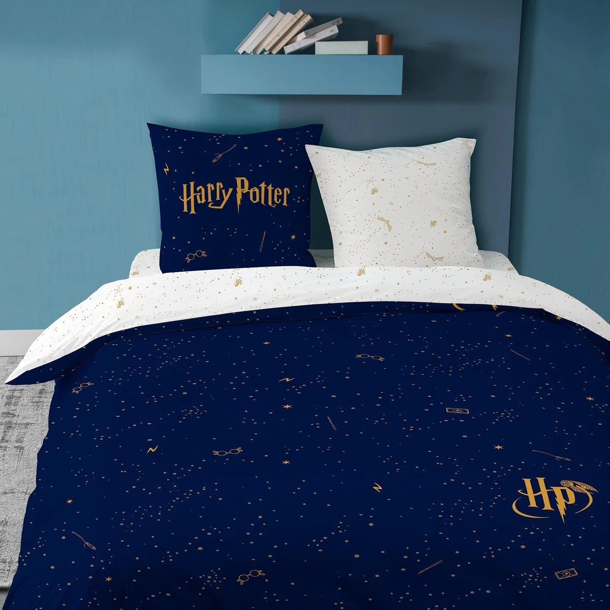 Harry Potter Dekbedovertrek Iconic - Tweepersoons - 200 X 200 Cm - Katoen 2 Harry Potter Dekbedovertrek Iconic - Tweepersoons - 200 X 200 Cm - Katoen - Afbeelding 2