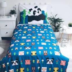 Minecraft Dekbedovertrek Explore Overworld - Eenpersoons - 140 X 200 Cm - Katoen -Beddengoed winkel 1200x1200 39