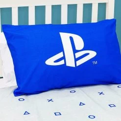 1-persoons Jongens Dekbedovertrek (dekbed Hoes) Grijs (lichtgrijs) / Blauw Met Officieel Playstation Logo (computerspel / Spelcomputer / Gamer) En Controller Knoppen Eenpersoons 140 X 200 Cm (cadeau Idee Voor Kinderen) -Beddengoed winkel 1200x1200 45