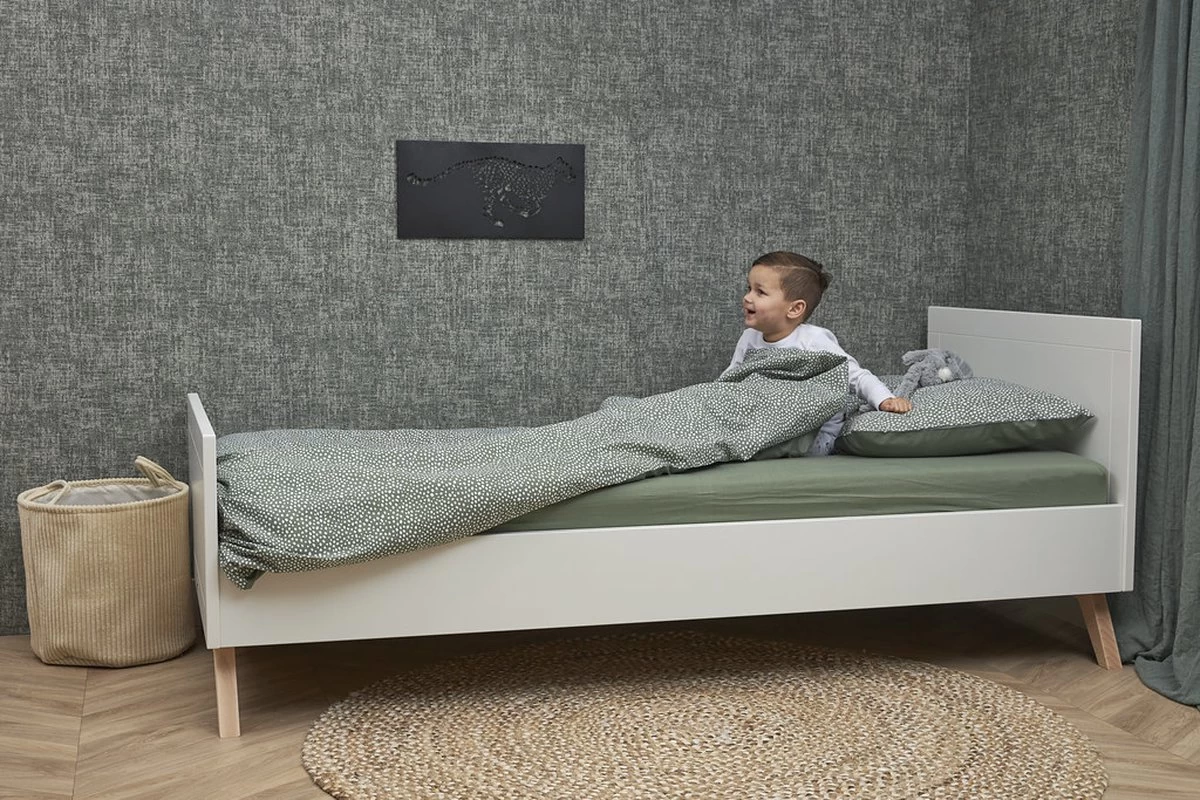 Meyco Cheetah/Uni Dekbedovertrek Peuter - Forest Green - 120x150cm 2 Meyco Cheetah/Uni Dekbedovertrek Peuter - Forest Green - 120x150cm - Afbeelding 2