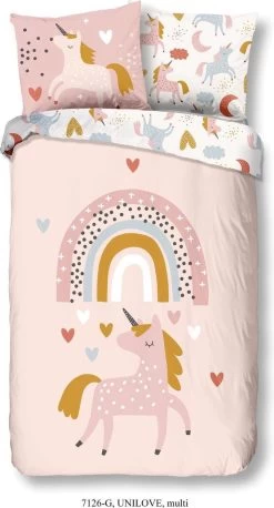Good Morning Unilove Mini - Dekbedovertrek - Junior - 120x150 Cm - Multi Kleur -Beddengoed winkel 647x1200 1