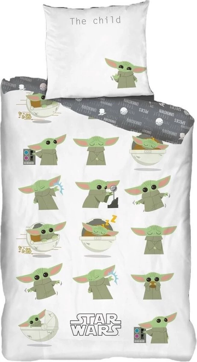 Star Wars Dekbedovertrek Mandalorian - Eenpersoons - 140 X 200 Cm - Polyester 1 Star Wars Dekbedovertrek Mandalorian - Eenpersoons - 140 X 200 Cm - Polyester