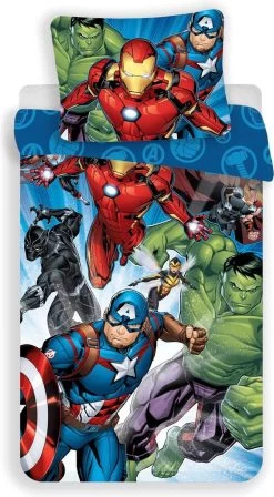 Marvel Avengers Dekbedovertrek Victory - Eenpersoons - 140 X 200 Cm - Katoen