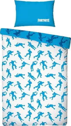 Fortnite Emotes - Dekbedovertrek - Eenpersoons - 140 X 200 Cm - Blauw/Wit 9 Fortnite Emotes - Dekbedovertrek - Eenpersoons - 140 X 200 Cm - Blauw/Wit -Beddengoed winkel 677x1200 2