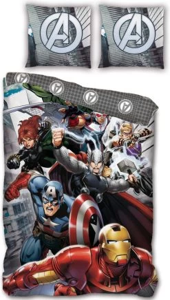 Marvel Avengers Dekbedovertrek Dream Team - Eenpersoons - 140 X 200 Cm - Polyester