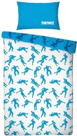 Fortnite Emotes - Dekbedovertrek - Eenpersoons - 140 X 200 Cm - Blauw/Wit 7 Fortnite Emotes - Dekbedovertrek - Eenpersoons - 140 X 200 Cm - Blauw/Wit -Beddengoed winkel 683x1200 4