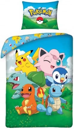 Pokémon Dekbedovertrek Family - Eenpersoons - 140 X 200 Cm - Katoen