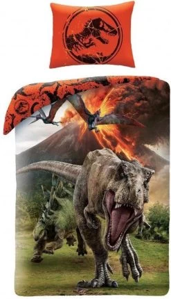 Jurassic World Dekbedovertrek Dino-1persoons-140x200-dinosaurus Dekbed, Incl. Pluche Dino Ankylosaurus-blauw -Beddengoed winkel 690x1200
