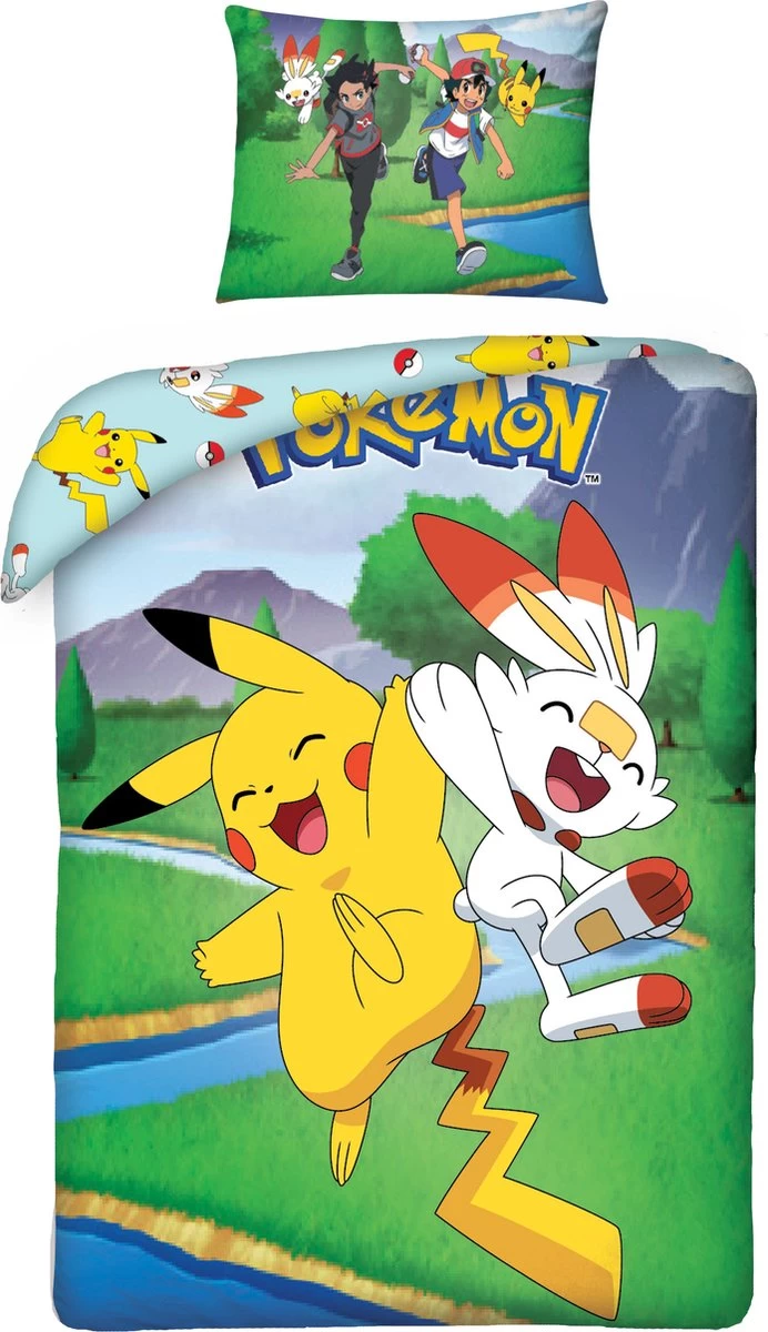 Pokémon Pikachu Dekbedovertrek Eenpersoons 140 X 200cmKatoen Grote Kussensloop 70x90 1 Pokémon Pikachu Dekbedovertrek Eenpersoons 140 X 200cmKatoen Grote Kussensloop 70x90