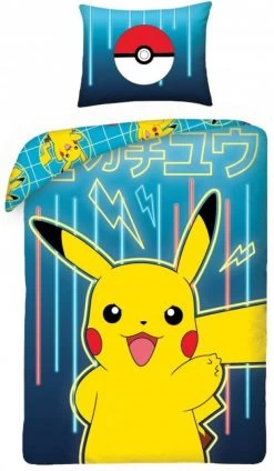 Pokémon Pikachu Dekbedovertrek - Eenpersoons - 140 X 200 Cm - Multi