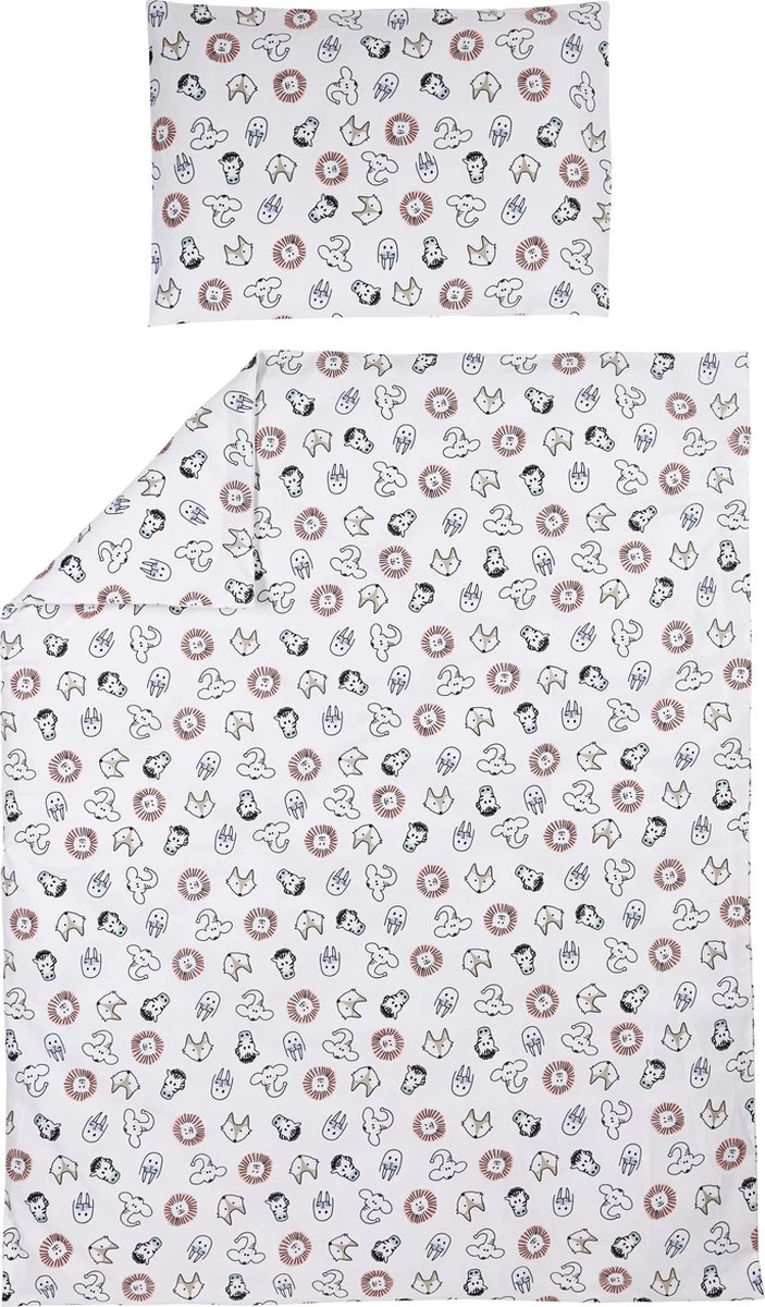 Meyco Animal Dekbedovertrek Peuter - 120x150 Cm 1 Meyco Animal Dekbedovertrek Peuter - 120x150 Cm
