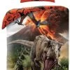Mepal Jurassic World T-Rex Volcano Dinosaurus Dekbedovertrek - Eenpersoons - 140x200 Cm - Multi