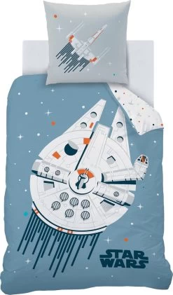 Star Wars Dekbedovertrek Millenium Falcon - Eenpersoons - 140 X 200 Cm - Katoen