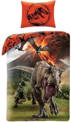 Mepal Jurassic World T-Rex Volcano Dinosaurus Dekbedovertrek - Eenpersoons - 140x200 Cm - Multi