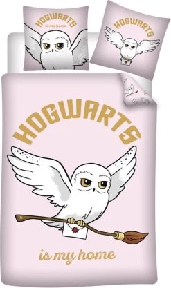 Harry Potter Dekbedovertrek Hogwarts Is My Home - 140 X 200 + 63 X 63 Cm - Polyester