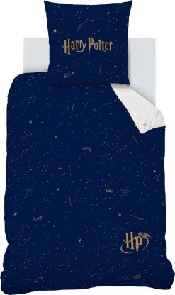 Harry Potter Dekbedovertrek Iconic - Eenpersoons - 140 X 200 Cm - Katoen -Beddengoed winkel 712x1200