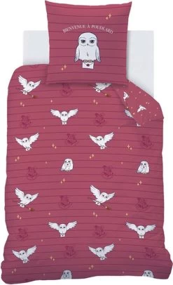 Dekbedovertrek Harry Potter " Hedwig " 1 Pers 140X200 + Kussensloop 63X63 Flanel