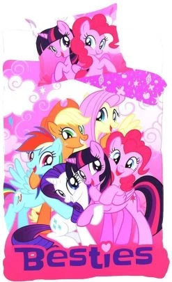 Merkloos My Little Pony Kindermaat Twee-Zijdig Dekbedovertrek 90x140 Cm - Officiële Merchandise