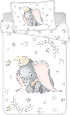 Disney Dumbo BABY Dekbedovertrek, Stars - 100 X 135 Cm - Katoen