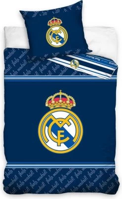 Real Madrid Dekbedovertrek - Kinderen - Voetbal - Blauw
