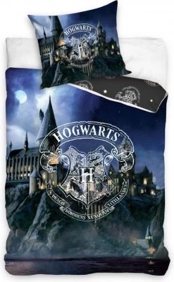 Dekbedovertrek Harry Potter 140x200 + 1 Kussensloop 65x65cm - Eenpersoons - 100% Katoen - Ultra Zacht Aanvoelend - Oeko-Tex