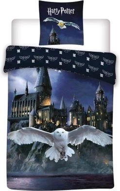 Harry Potter Dekbedovertrek Hedwig - Eenpersoons - 140 X 200 Cm - Katoen