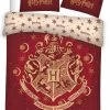 Harry Potter - Dekbedovertrek - Eenpersoons - 140 X 200 Cm - Rood