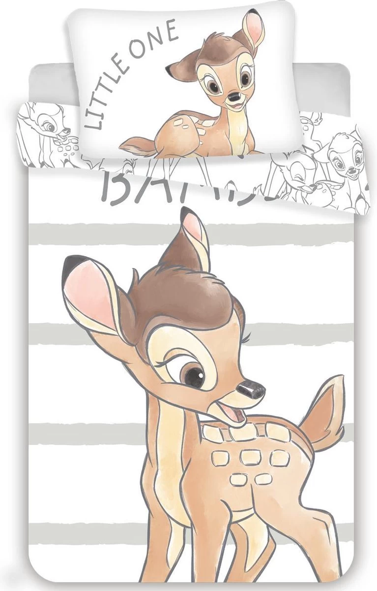 Disney Bambi BABY Dekbedovertrek Little One 100 X 135 Cm - Wit 1 Disney Bambi BABY Dekbedovertrek Little One 100 X 135 Cm - Wit