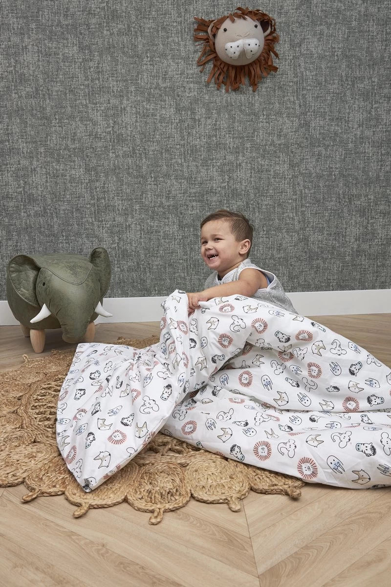 Meyco Animal Dekbedovertrek Peuter - 120x150 Cm 3 Meyco Animal Dekbedovertrek Peuter - 120x150 Cm - Afbeelding 3