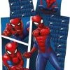 Spiderman Dubbelzijdig Dekbed Superhero Pose- 140 X 200 Cm. - Marvel Spider-Man Dekbedovertrek - Blauw