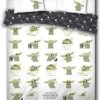 Star Wars Dekbedovertrek Yoda - Lits Jumeaux - 240 X 220 Cm - Wit