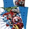 Avengers Dekbedovertrek - 140 X 200 Cm. - Marvel Avenger Dekbed - Blauw