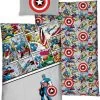 Marvel Avengers Dekbedovertrek Comics - Eenpersoons - 140 X 200 Cm - Bio Katoen