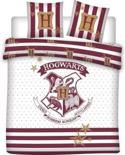 Harry Potter Dekbedovertrek Hogwarts - Lits Jumeaux - 240 X 220 Cm - Wit