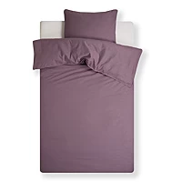 Vandyck Washed Cotton Dekbedovertrek Van Katoen Inclusief Kussenslopen Paars