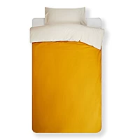 Dekbedovertrek Yumeko Double Face Sandy Gold Satijn 140 X 200 / 220 Cm 1 Persoons
