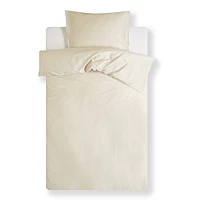 Dekbedovertrek Yumeko Sandy Grey Satijn 140 X 200 / 220 Cm 1 Persoons