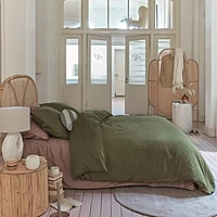 VTwonen Dekbedovertrek VT Wonen Earth Groen Satijn 140 X 200 / 220 Cm 1 Persoons
