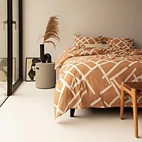 Dekbedovertrek Damai Kline Caramel Percal 260 X 200 / 220 Cm Extra Breed