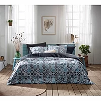 Dekbedovertrek De Witte Lietaer Azula Oxyde Percal 240 X 200 / 220 Cm Lits Jumeaux