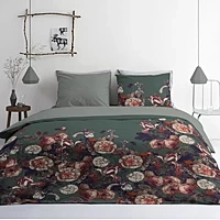 Dekbedovertrek Byrklund Flower Bomb Groen Katoen 240 X 200 / 220 Cm Lits Jumeaux