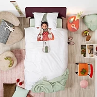 Dekbedovertrek SNURK Gnome Homegirl Percal 140 X 200 / 220 Cm 1 Persoons