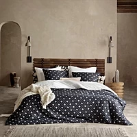 Dekbedovertrek De Witte Lietaer Hero Jet Black Satijn 240 X 200 / 220 Cm Lits Jumeaux