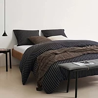 Dekbedovertrek Marc O'Polo Mulji Deep Blue Satijn 140 X 200 / 220 Cm 1 Persoons