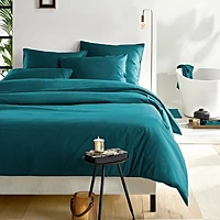 Dekbedovertrek De Witte Lietaer Olivia Lake Green Satijn 240 X 200 / 220 Cm Lits Jumeaux