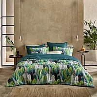 Dekbedovertrek De Witte Lietaer Rue Pine Green Satijn 140 X 200 / 220 Cm 1 Persoons