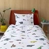 Dekbedovertrek SNURK Paper Zoo Percal 240 X 200 / 220 Cm Lits Jumeaux