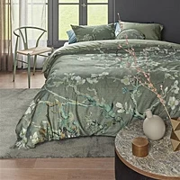 Dekbedovertrek Beddinghouse X Van Gogh Museum Blossoming Groen Satijn 260 200 / 220 Cm Extra Breed
